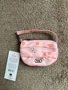 Lu Disco lucky cat pink NWT